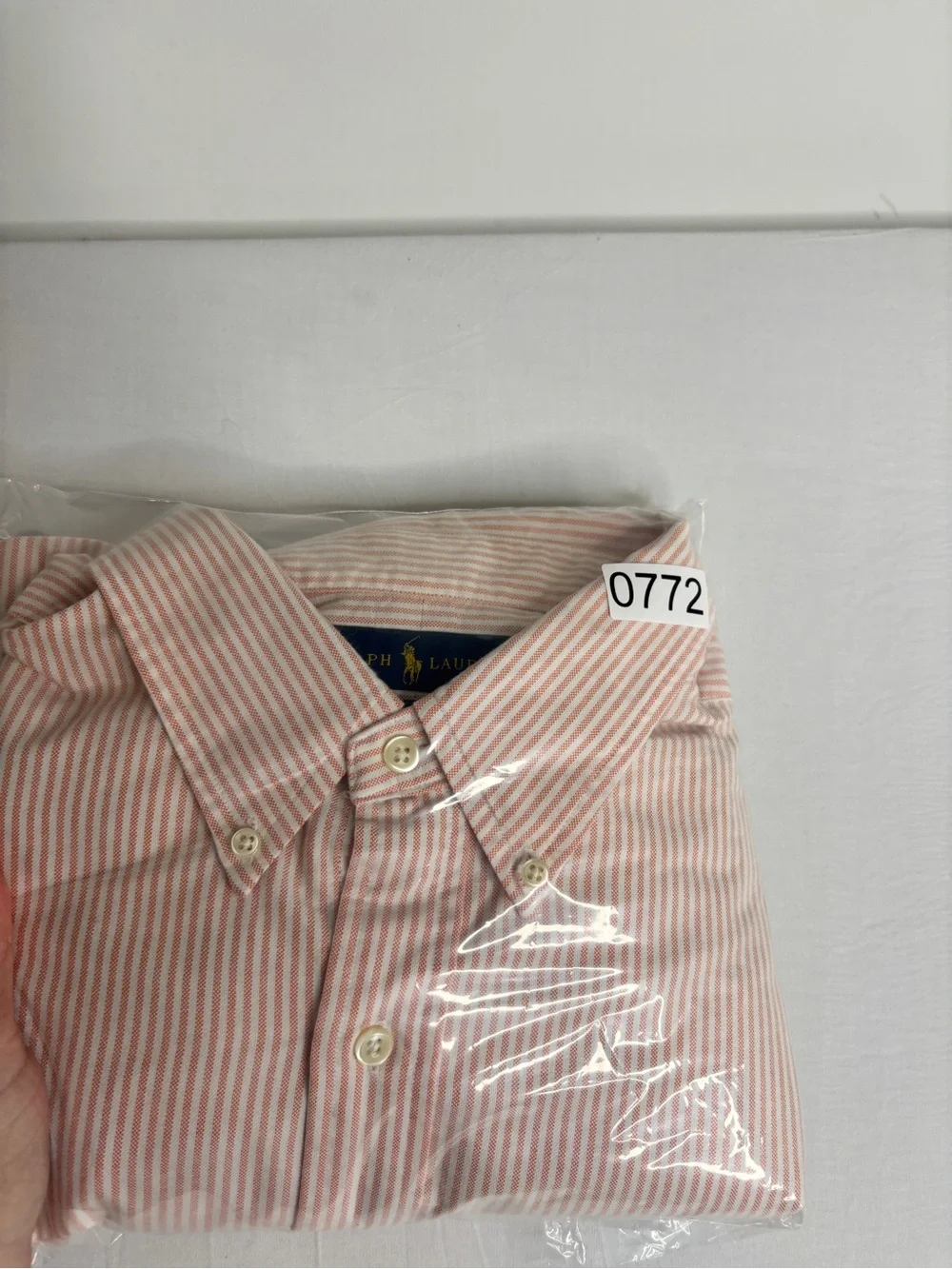 Ralph Lauren Classic Fit XL Pink White Stripe Button Down Shirt Cotton Pony Men